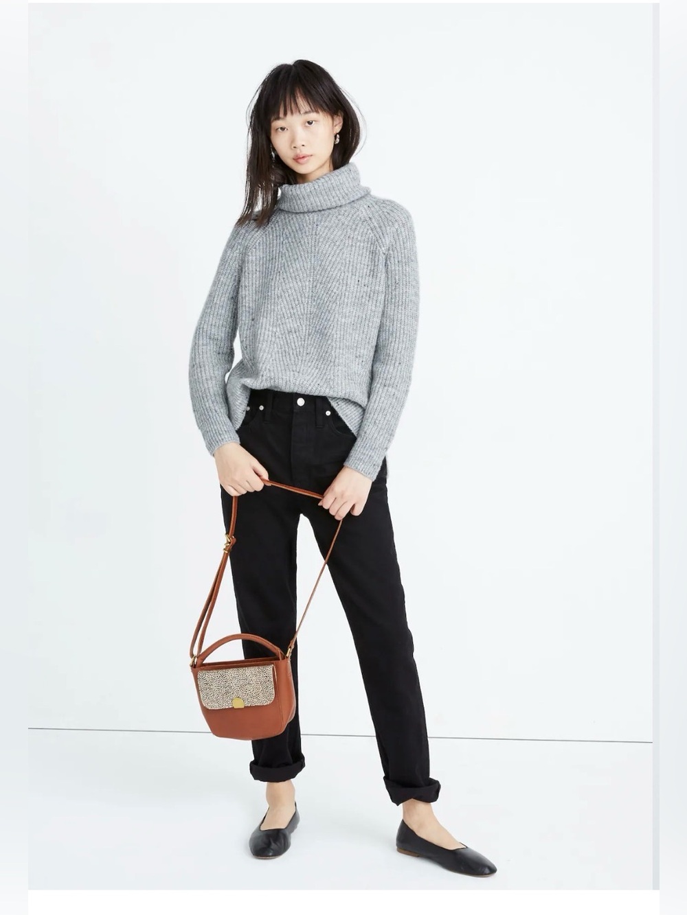 Madewell Chunky Knit Sweater Donegal Mercer Turtleneck Sweater in Coziest Yarn
